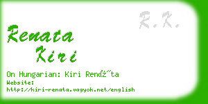 renata kiri business card